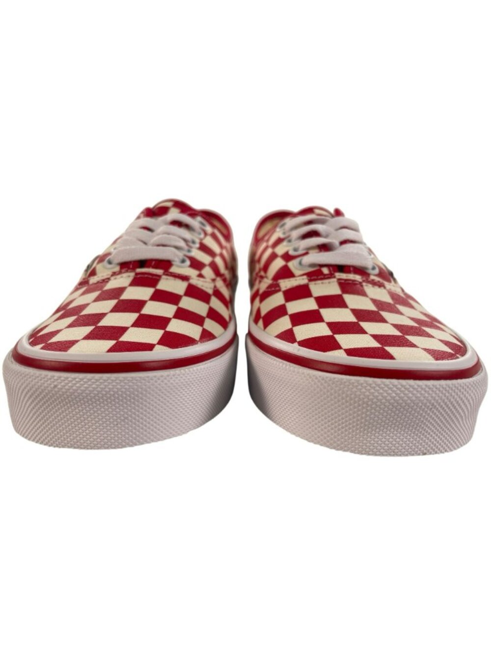 Vans Authentic Primary Check Racing Red/White Shoes Men's Sz 7/Women's 8.5 NEW - Picture 5 of 11